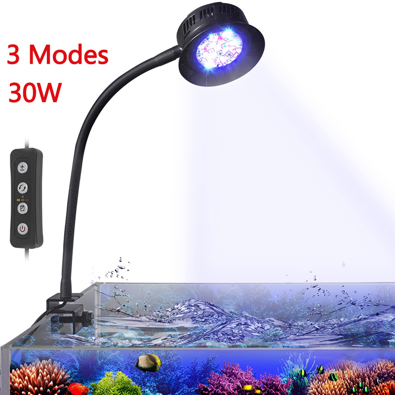 Marine Aquarium Timing - 30w aquário led recife luz regulável