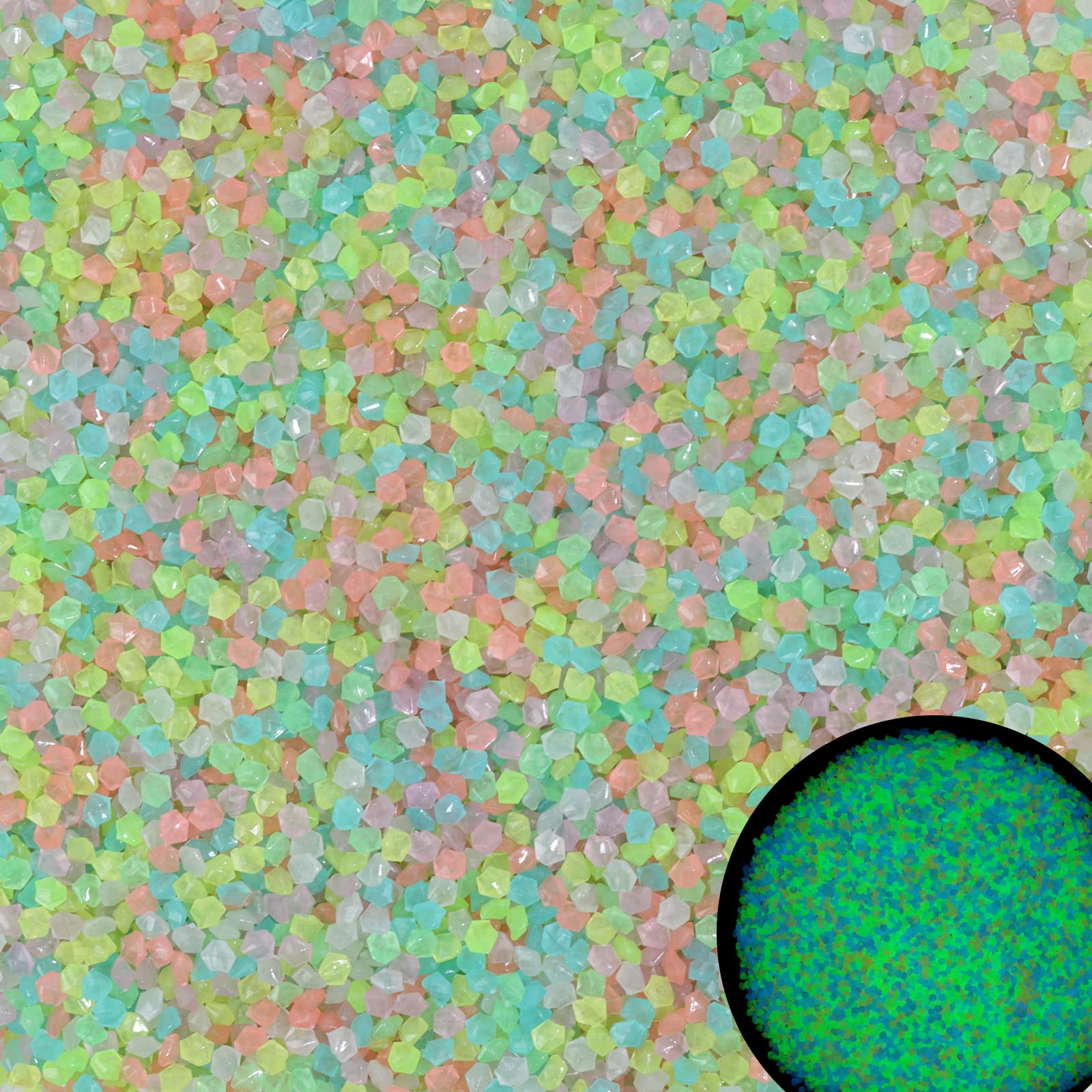 Aquarium Marine Sand - 1000 pçs areia luminosa que brilha