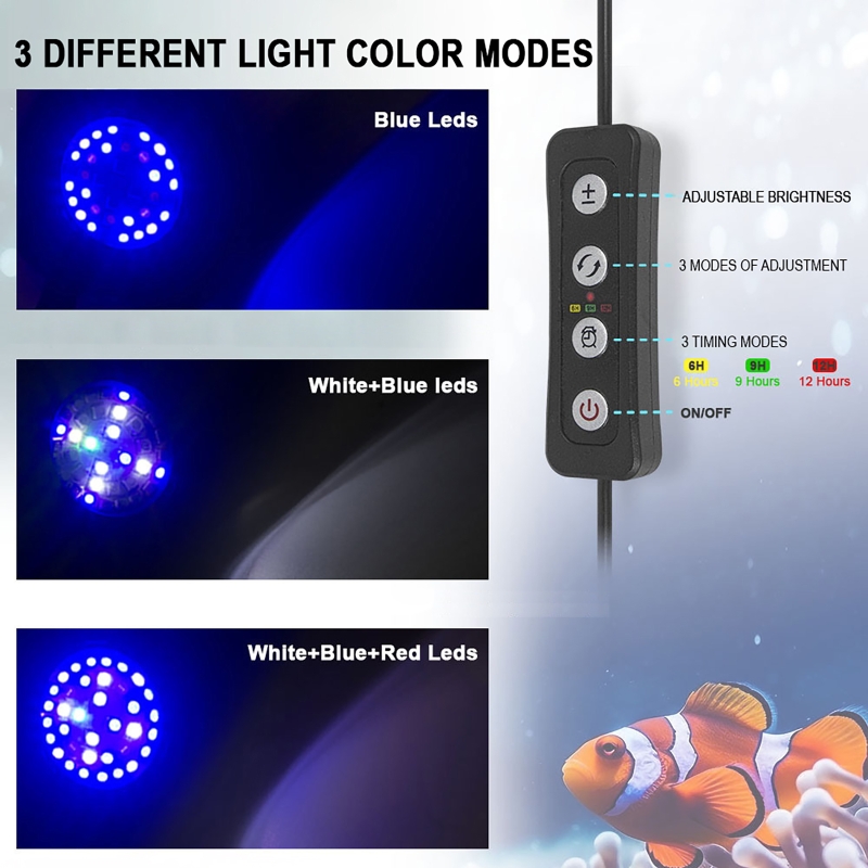 30w aquário led recife luz reg - Marine Aquarium Timing avaliação e preço