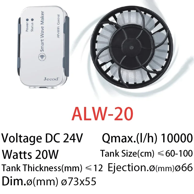 Jebao jecod nova série alw wif - Powerhead Wave Maker avaliação e preço