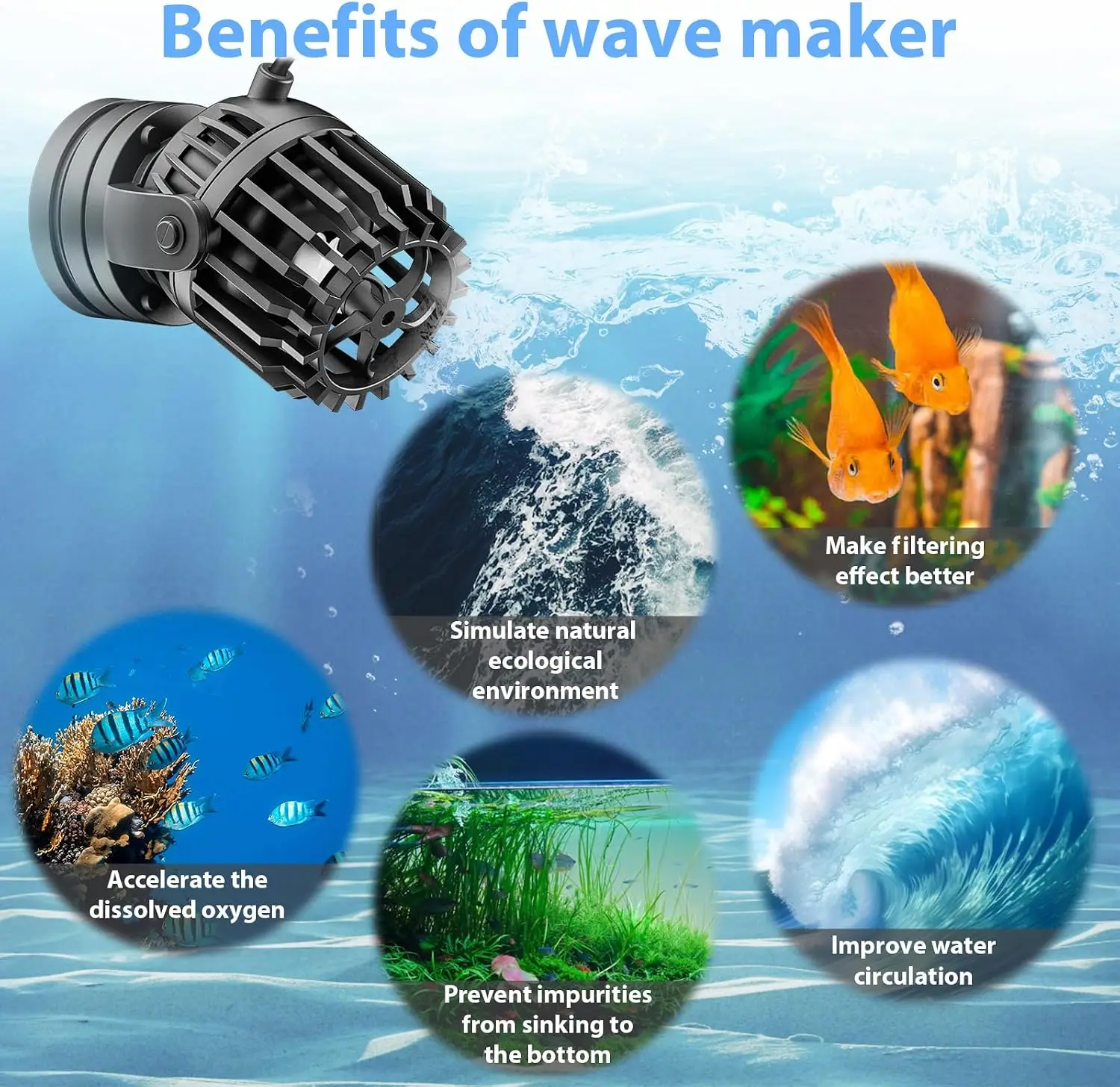 Gerador de Ondas para Aquário  - Powerhead Wave Maker avaliação e preço