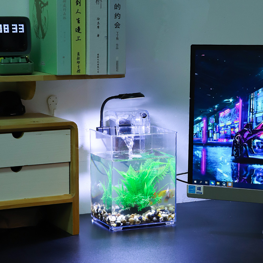USB Desktop Fish Tank Set para - Marine Aquarium With Sump avaliação e preço